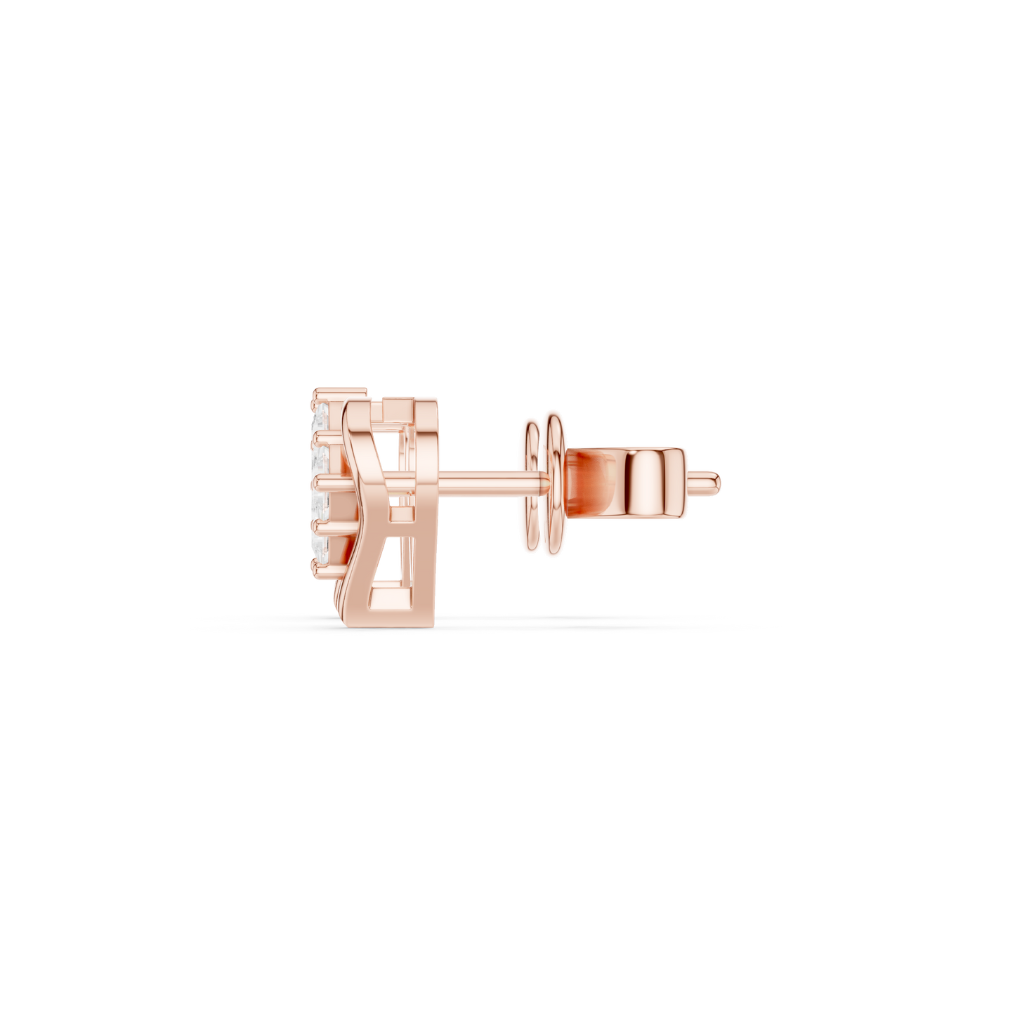 Amorette Heart Shape Lab Diamond Stud Earrings