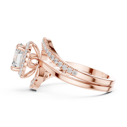 Infinity Halo Solitaire Lab Diamond Engagement Ring