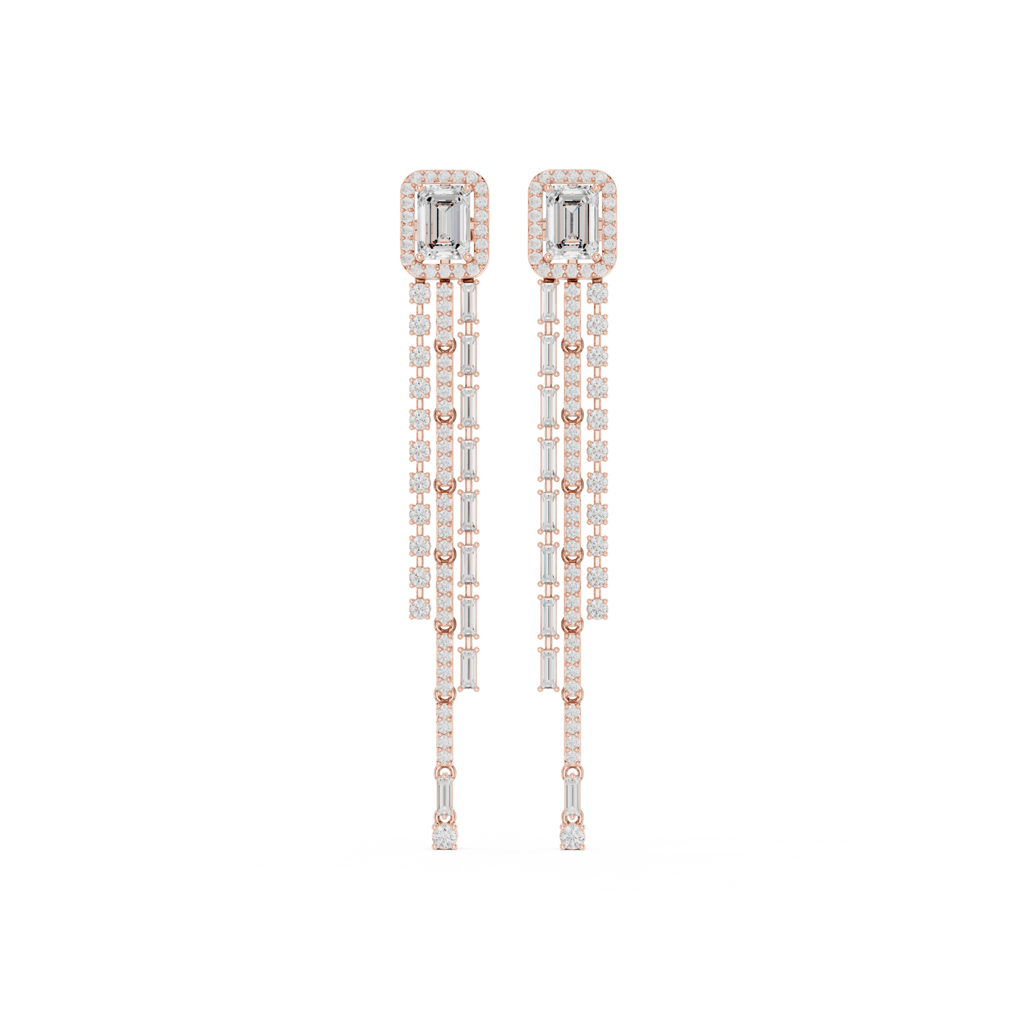 Long Drop Everglow Lab Diamond Dangler Earrings