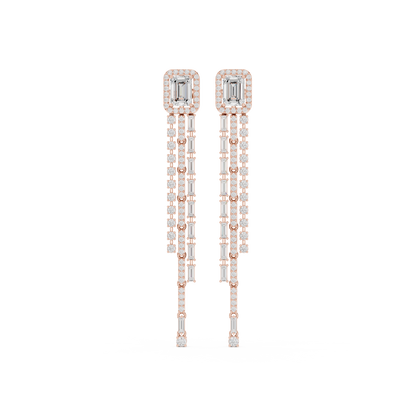 Long Drop Everglow Lab Diamond Dangler Earrings