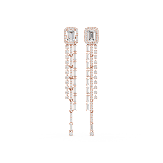 Long Drop Everglow Lab Diamond Dangler Earrings