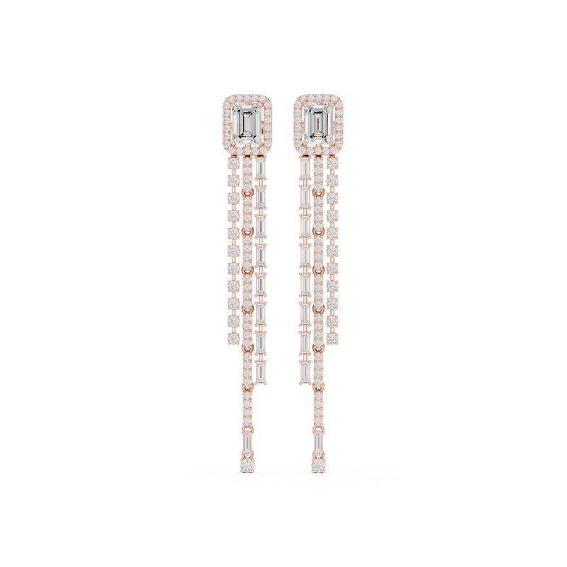 Long Drop Everglow Lab Diamond Dangler Earrings