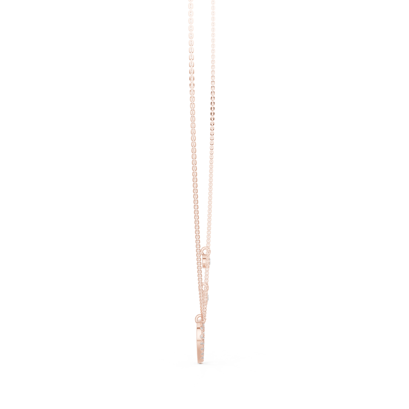 Heart Charm Lab Grown Diamond Necklace for Women | Love Pendant for Anniversary & Gift