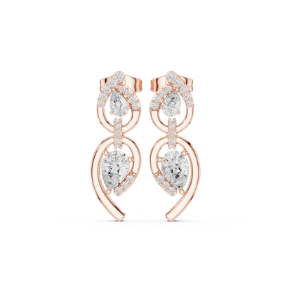 Angelic Beauty Curved Lab Diamond Earrings