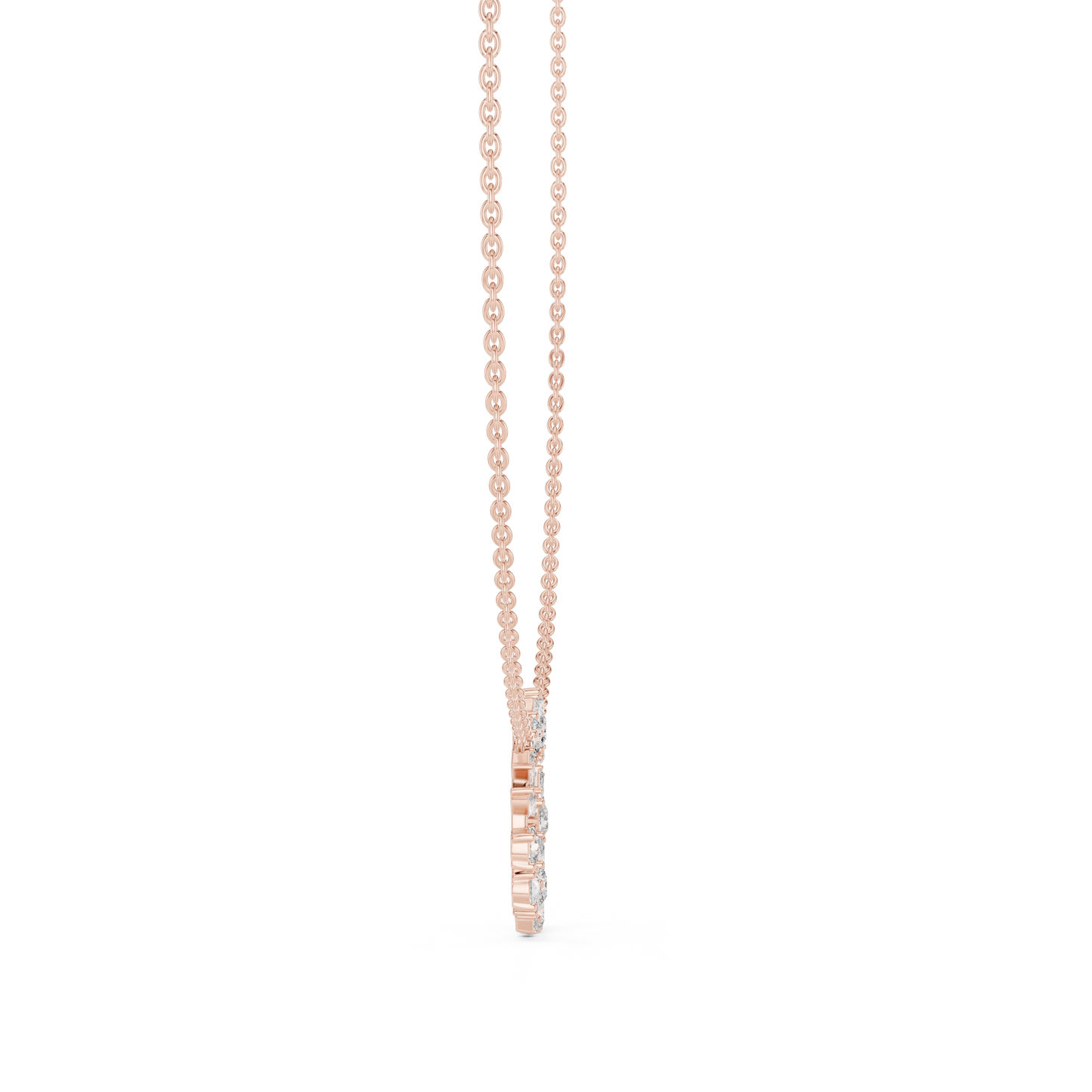 Celestial Circle Necklace with Multi-Shape Lab Grown Diamonds – Luxe Modern Pendant for Women