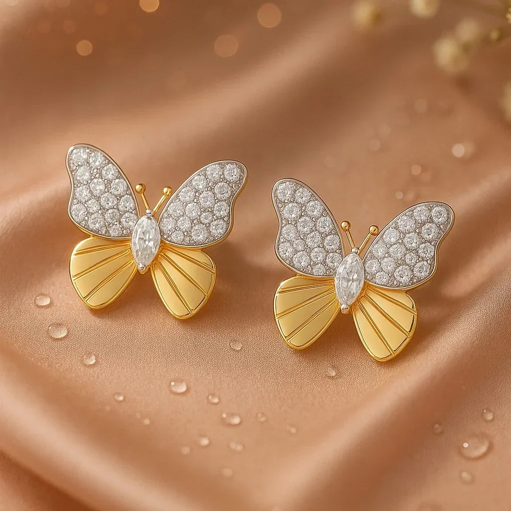 Mariposa Pavé Butterfly Diamond Stud Earrings