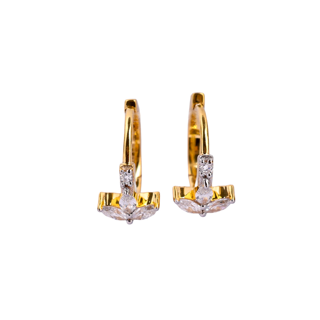 Petite Diamond Cluster Stud Earrings