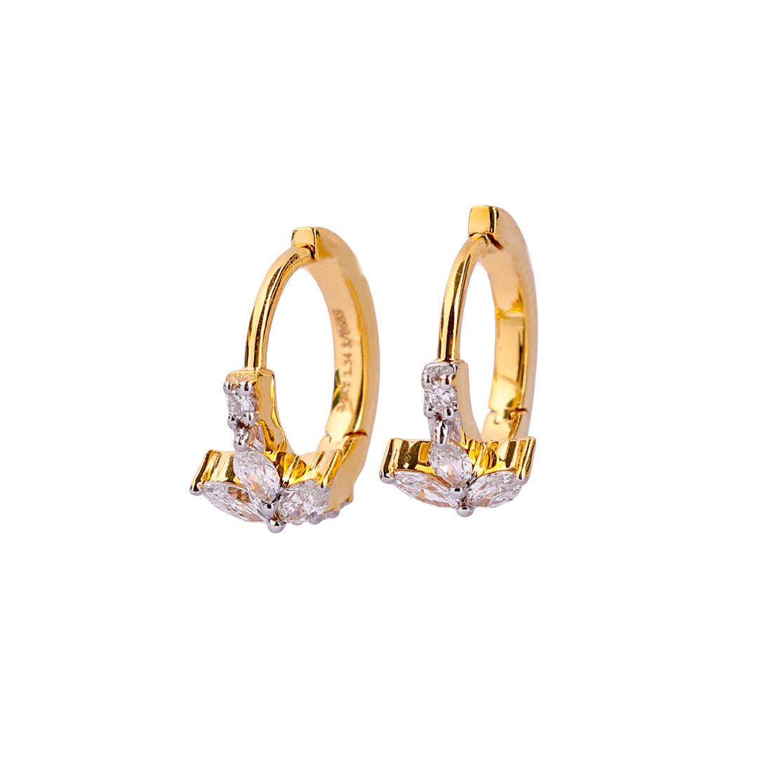 Petite Diamond Cluster Stud Earrings