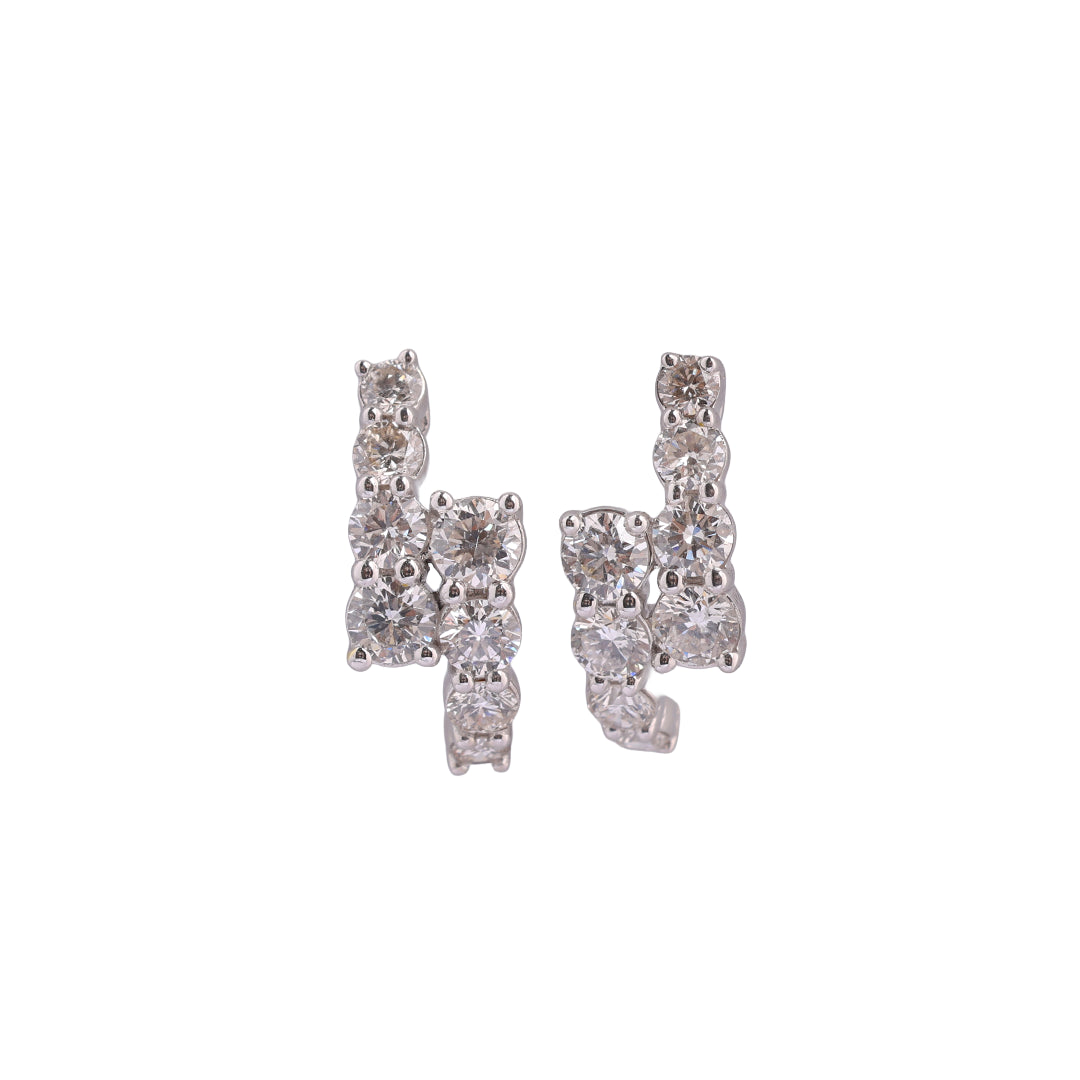Signature Diamond Cluster Stud Earrings