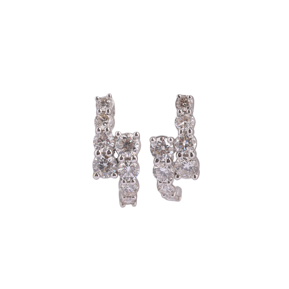 Signature Diamond Cluster Stud Earrings