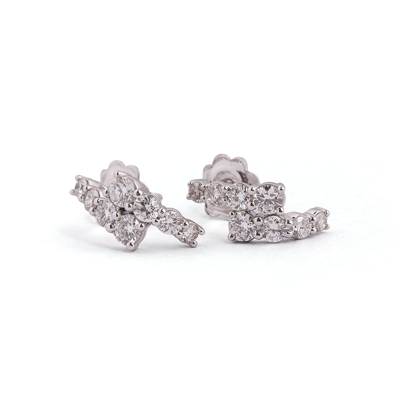 Signature Diamond Cluster Stud Earrings