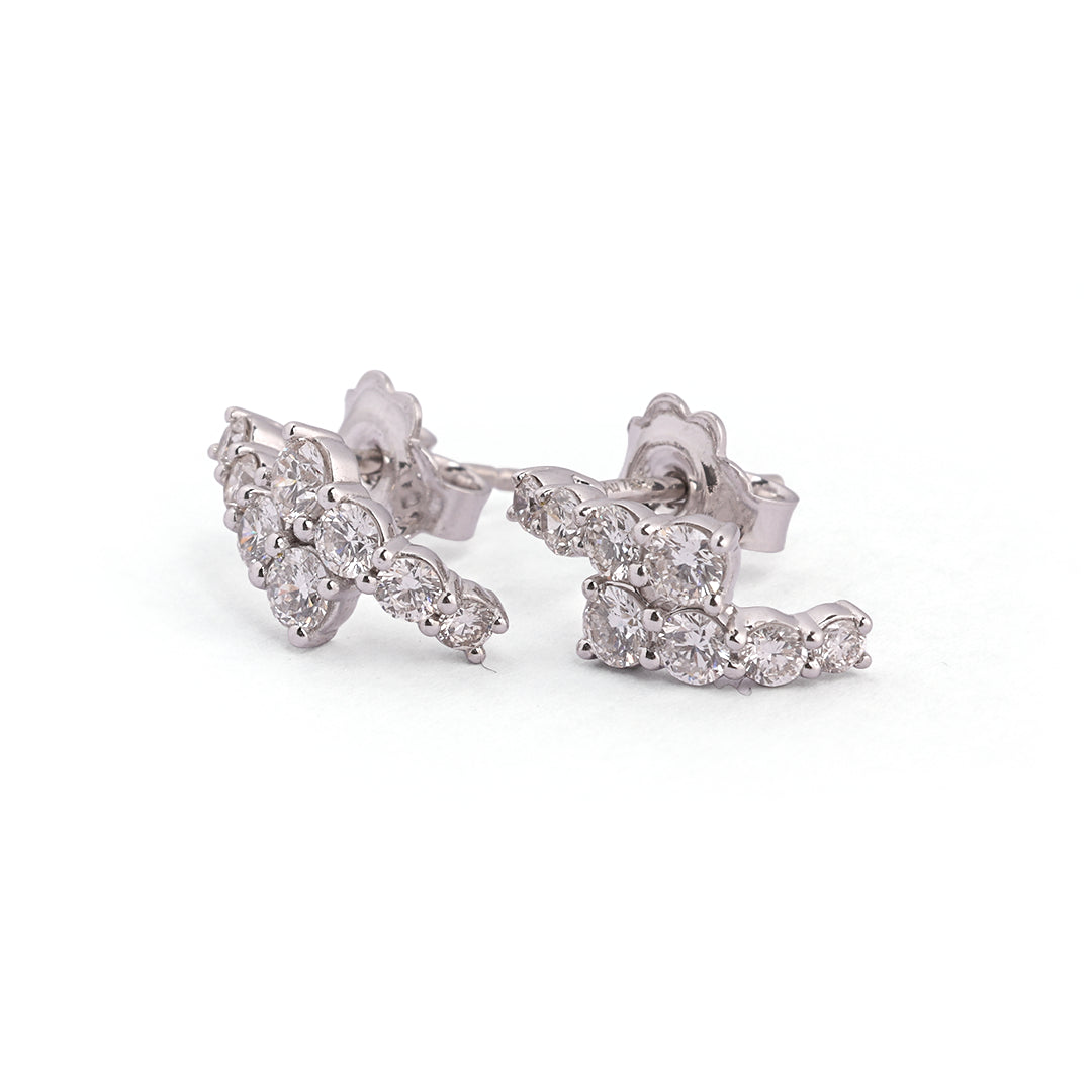 Signature Diamond Cluster Stud Earrings