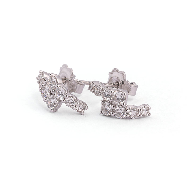 Signature Diamond Cluster Stud Earrings