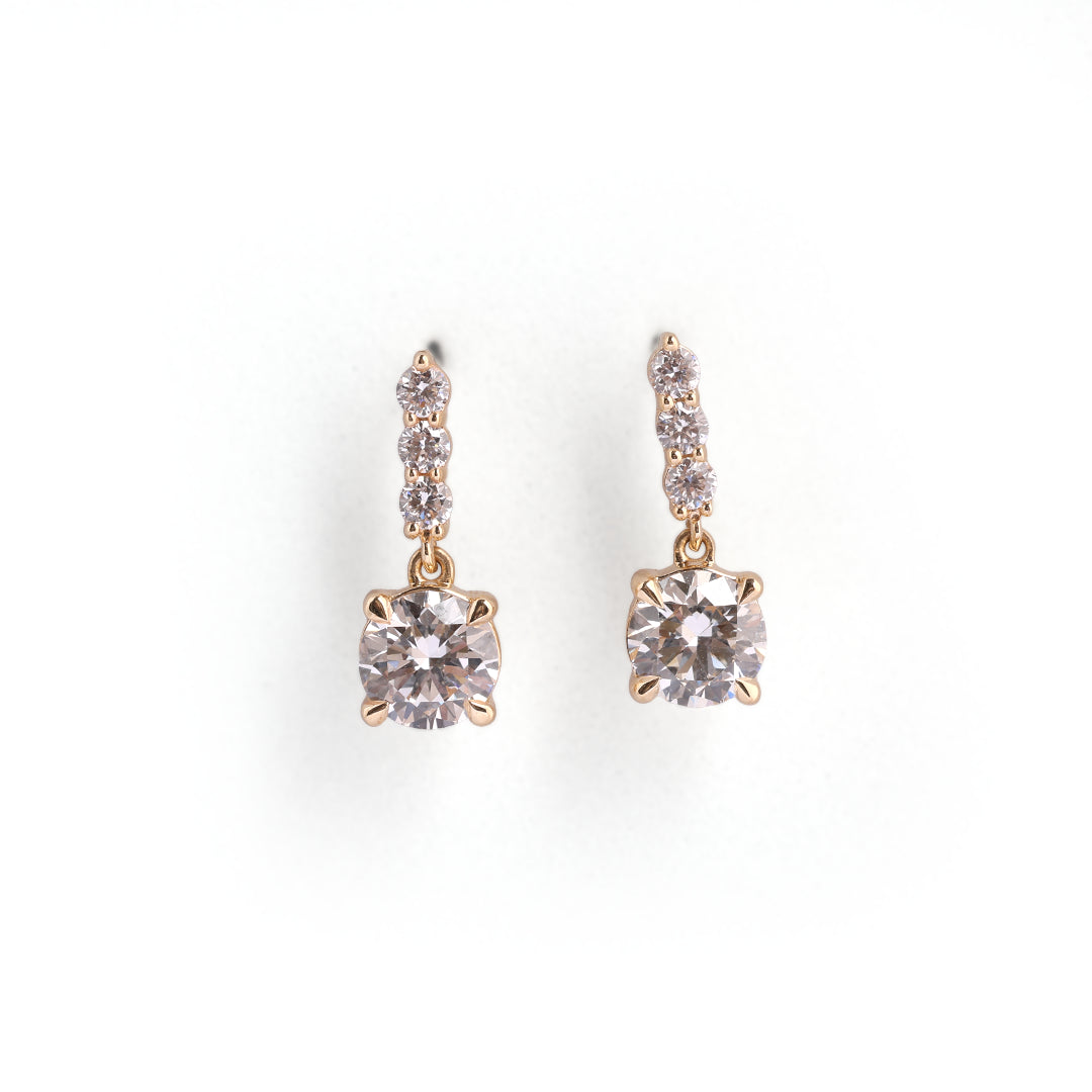 Classic Diamond Cluster Stud Earrings