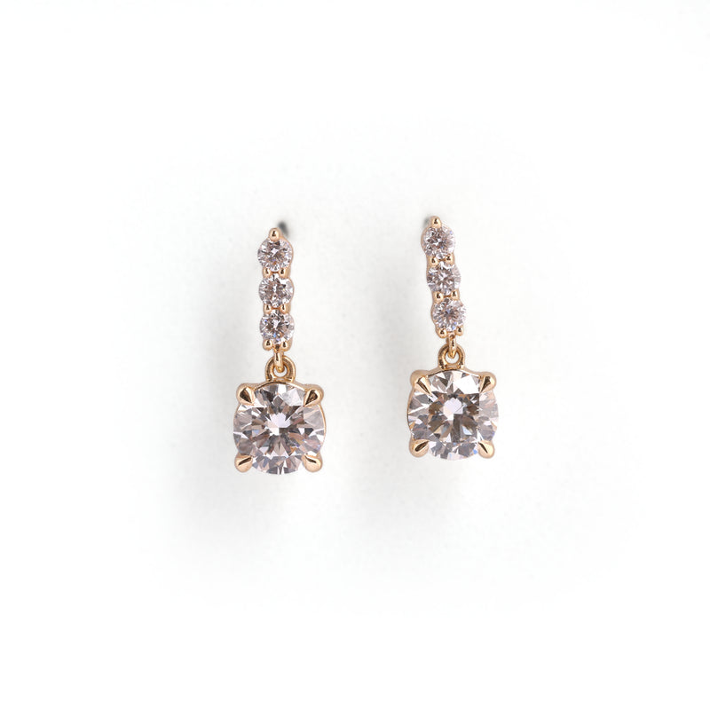Classic Diamond Cluster Stud Earrings