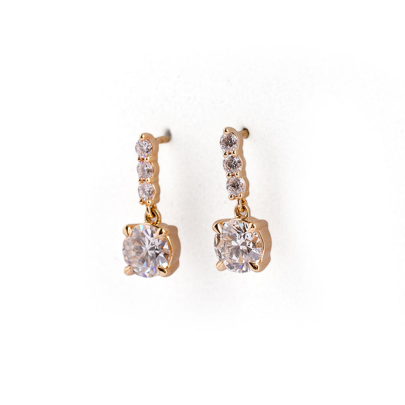 Classic Diamond Cluster Stud Earrings