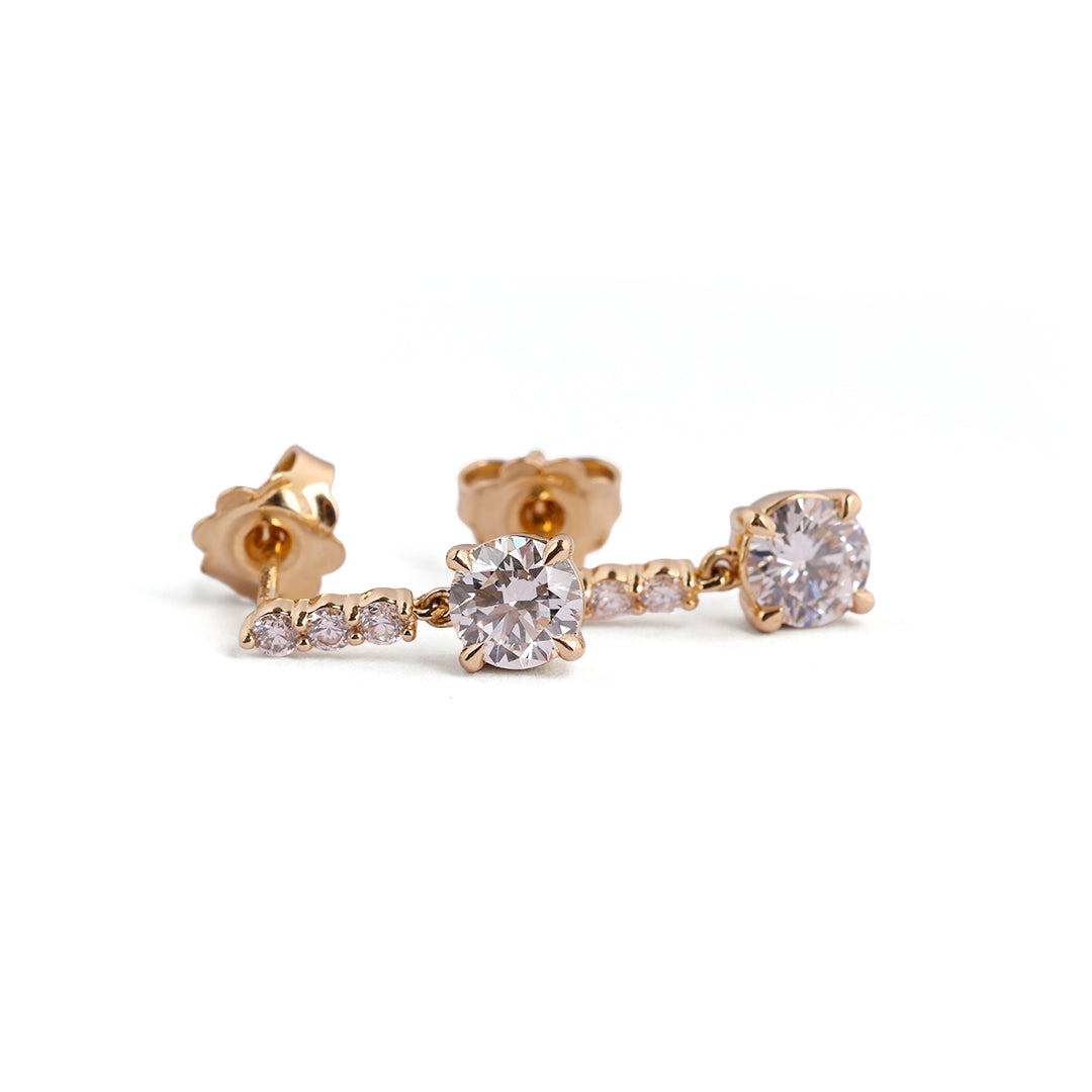 Classic Diamond Cluster Stud Earrings