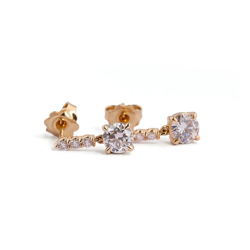 Classic Diamond Cluster Stud Earrings