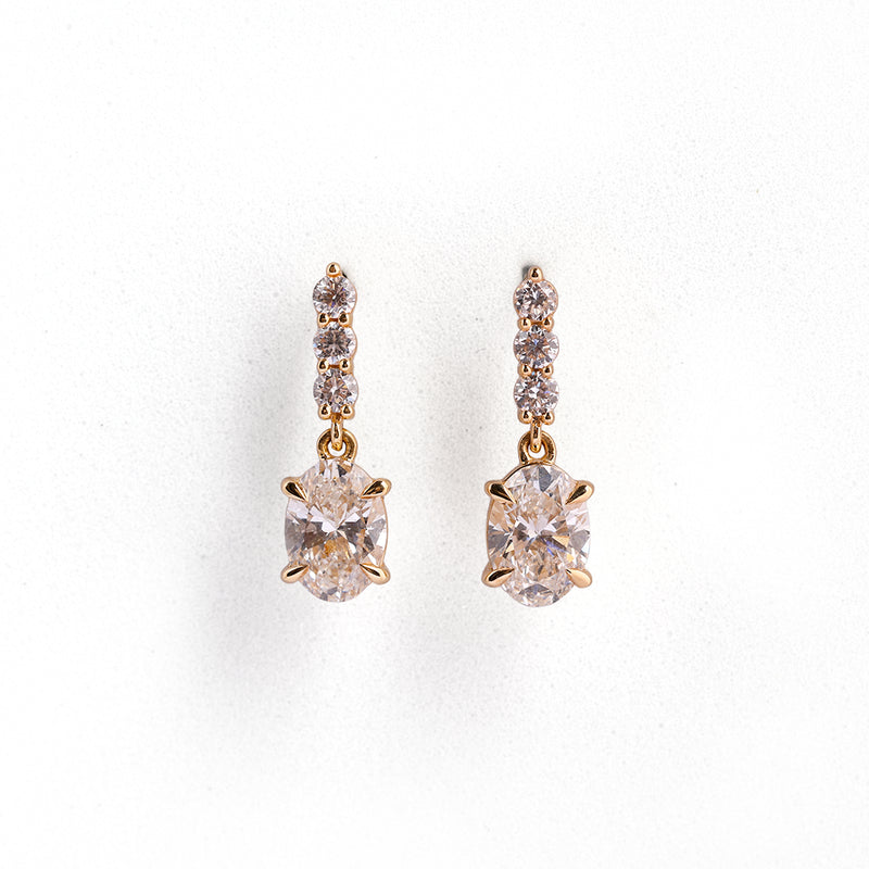 Lustre Diamond Cluster Stud Earrings
