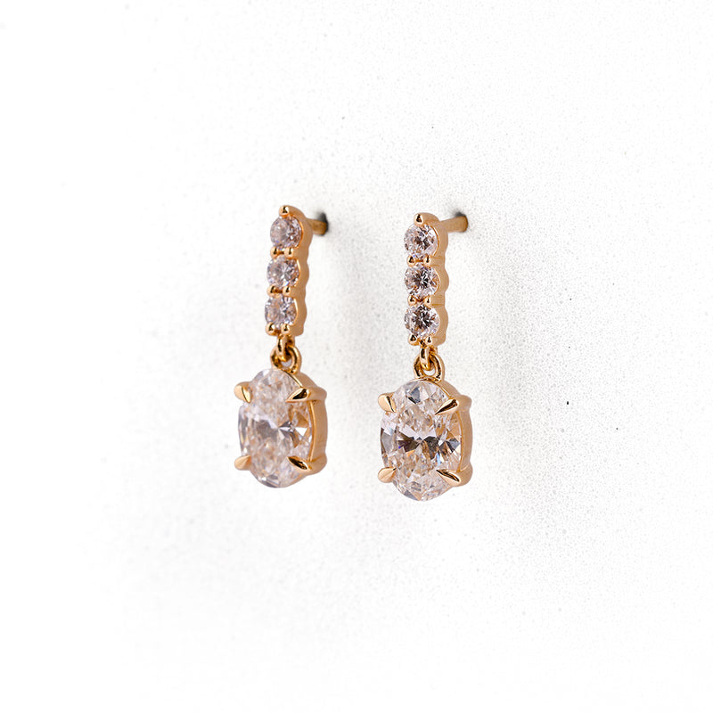 Lustre Diamond Cluster Stud Earrings