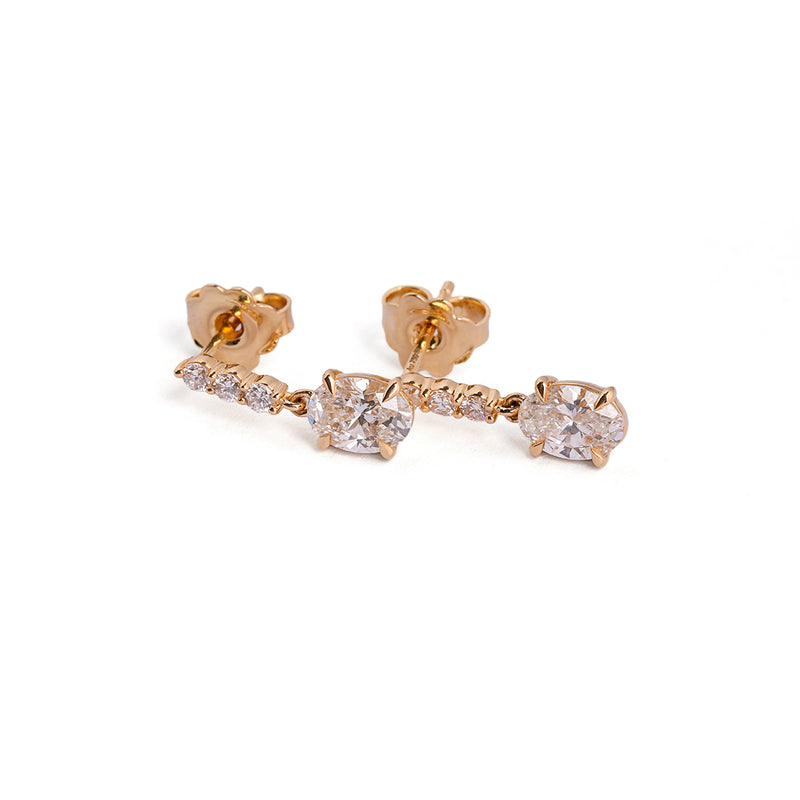 Lustre Diamond Cluster Stud Earrings