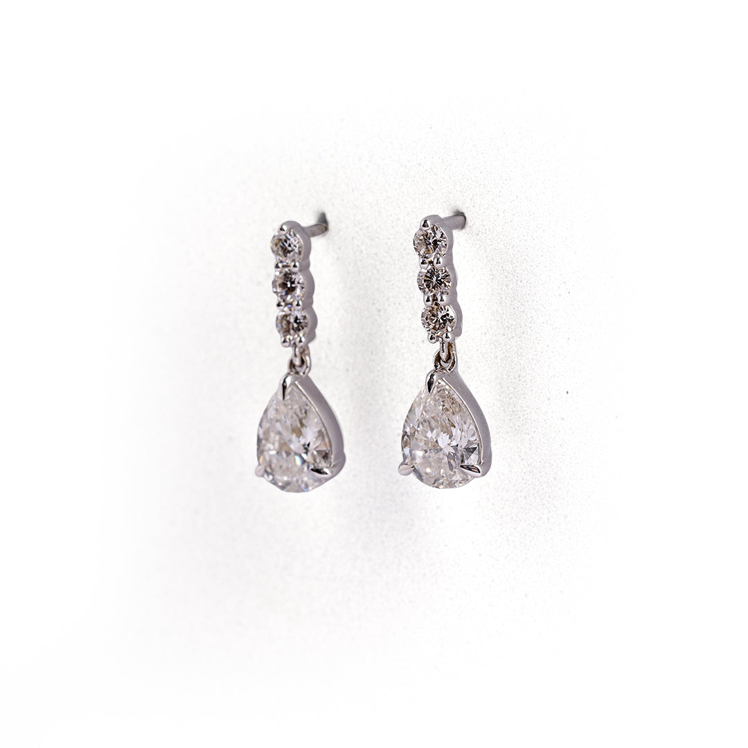 Radiance Diamond Cluster Stud Earrings