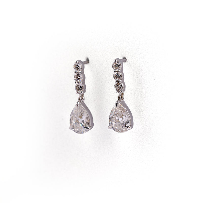 Radiance Diamond Cluster Stud Earrings