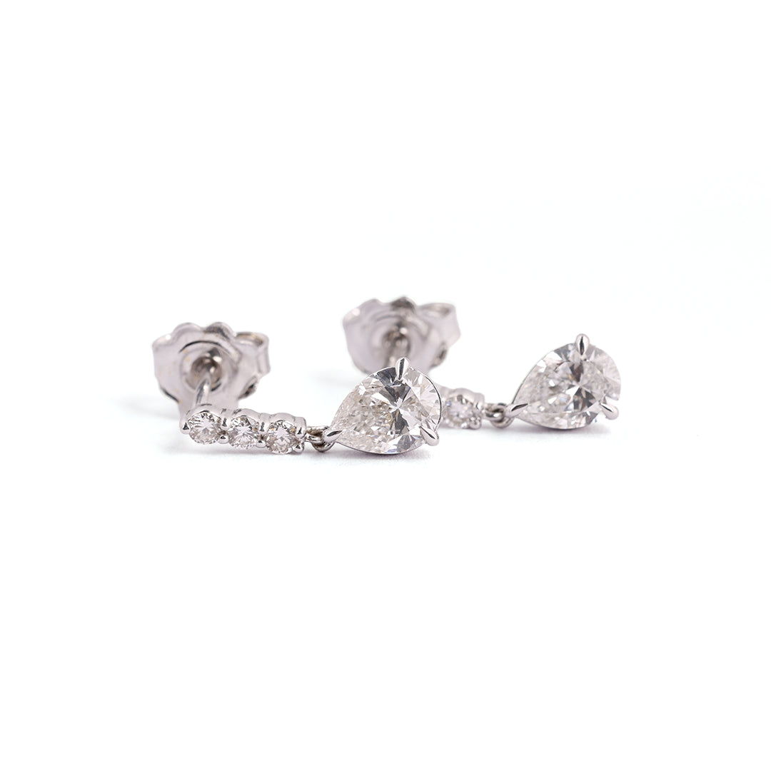 Radiance Diamond Cluster Stud Earrings