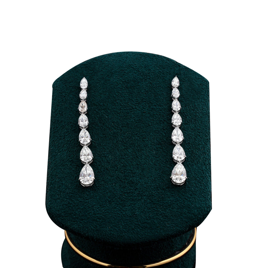 Grande Diamond Cluster Statement Stud Earrings
