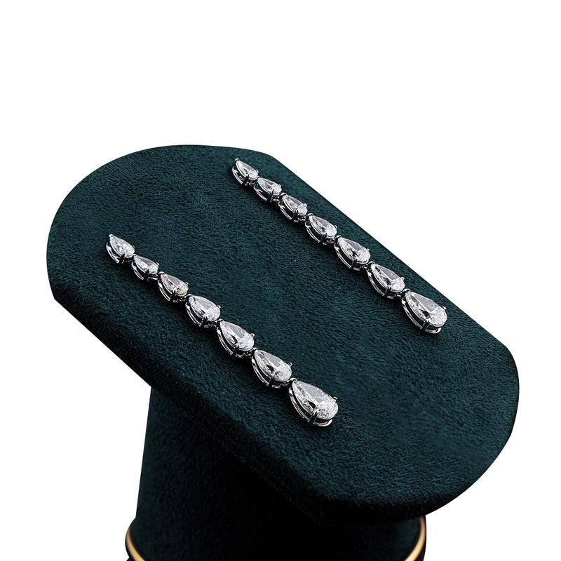 Grande Diamond Cluster Statement Stud Earrings