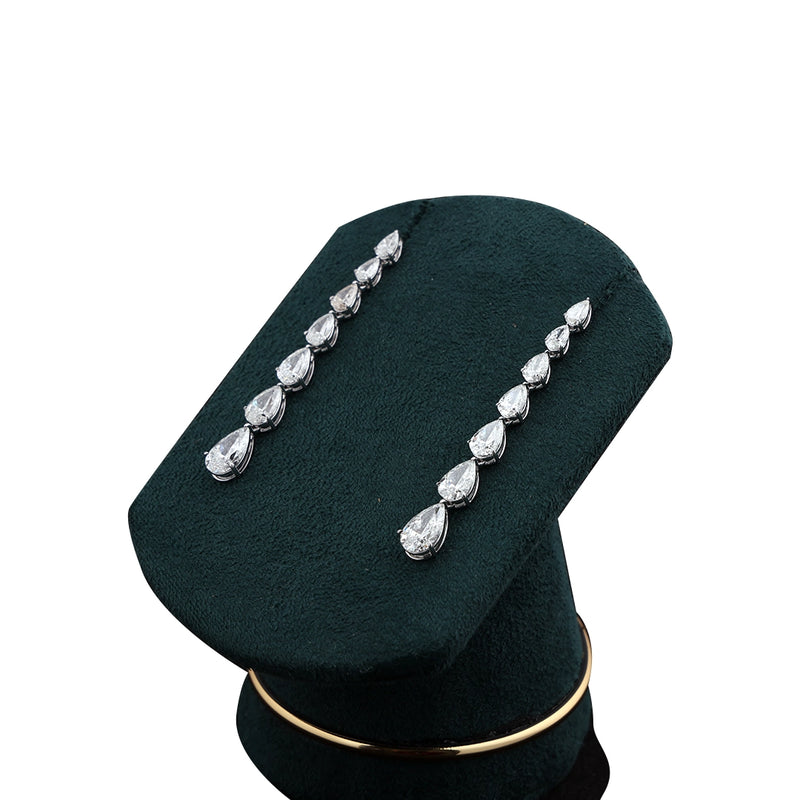 Grande Diamond Cluster Statement Stud Earrings