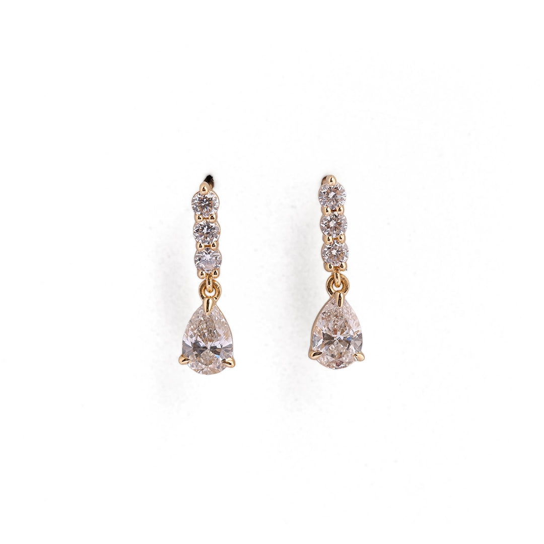 Lumière Diamond Cluster Stud Earrings
