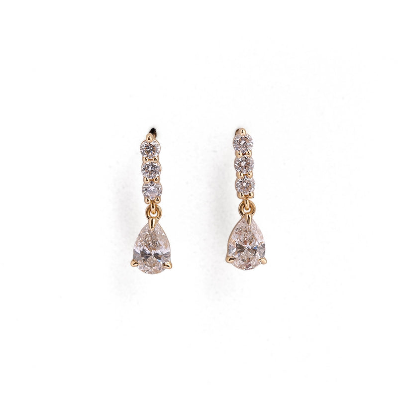 Lumière Diamond Cluster Stud Earrings