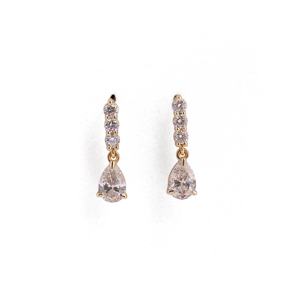 Lumière Diamond Cluster Stud Earrings