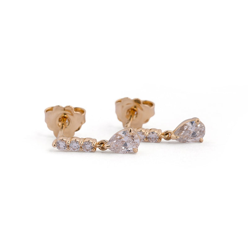 Lumière Diamond Cluster Stud Earrings