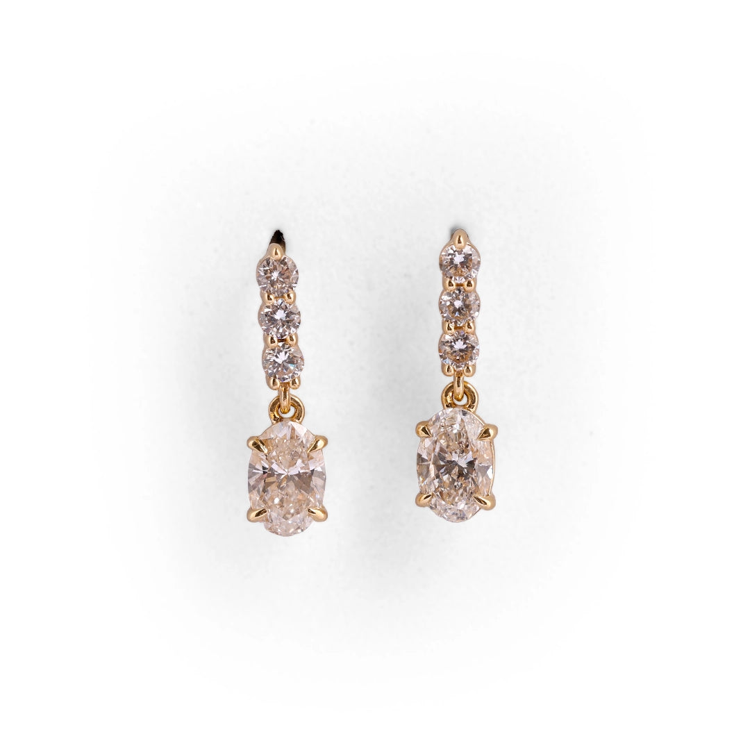 Celeste Diamond Cluster Stud Earrings