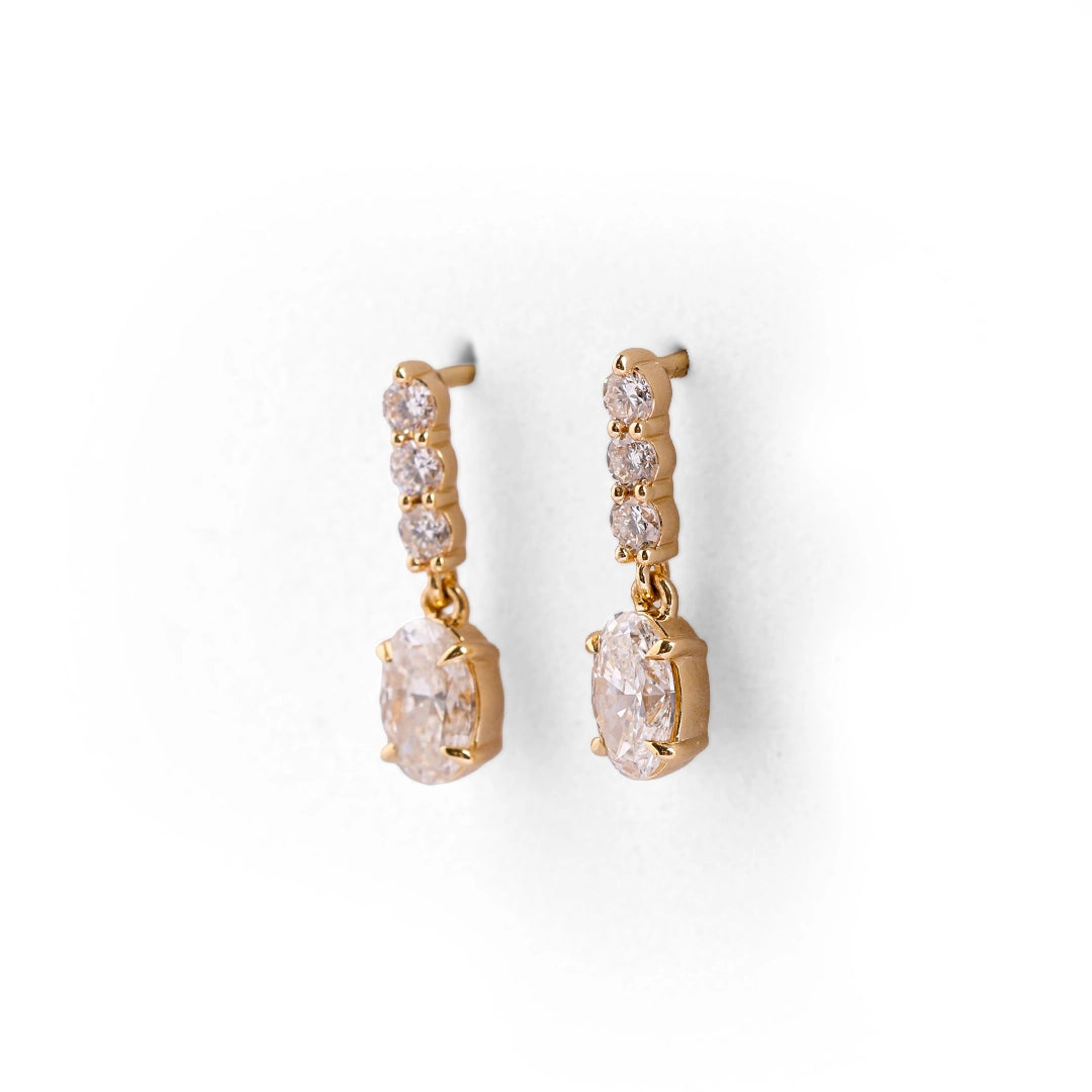 Celeste Diamond Cluster Stud Earrings