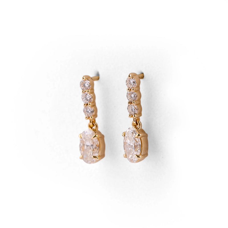 Celeste Diamond Cluster Stud Earrings