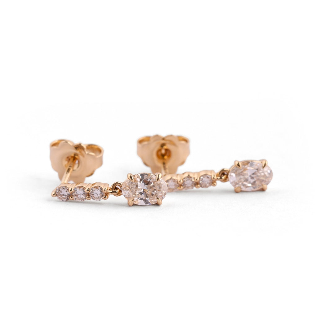 Celeste Diamond Cluster Stud Earrings