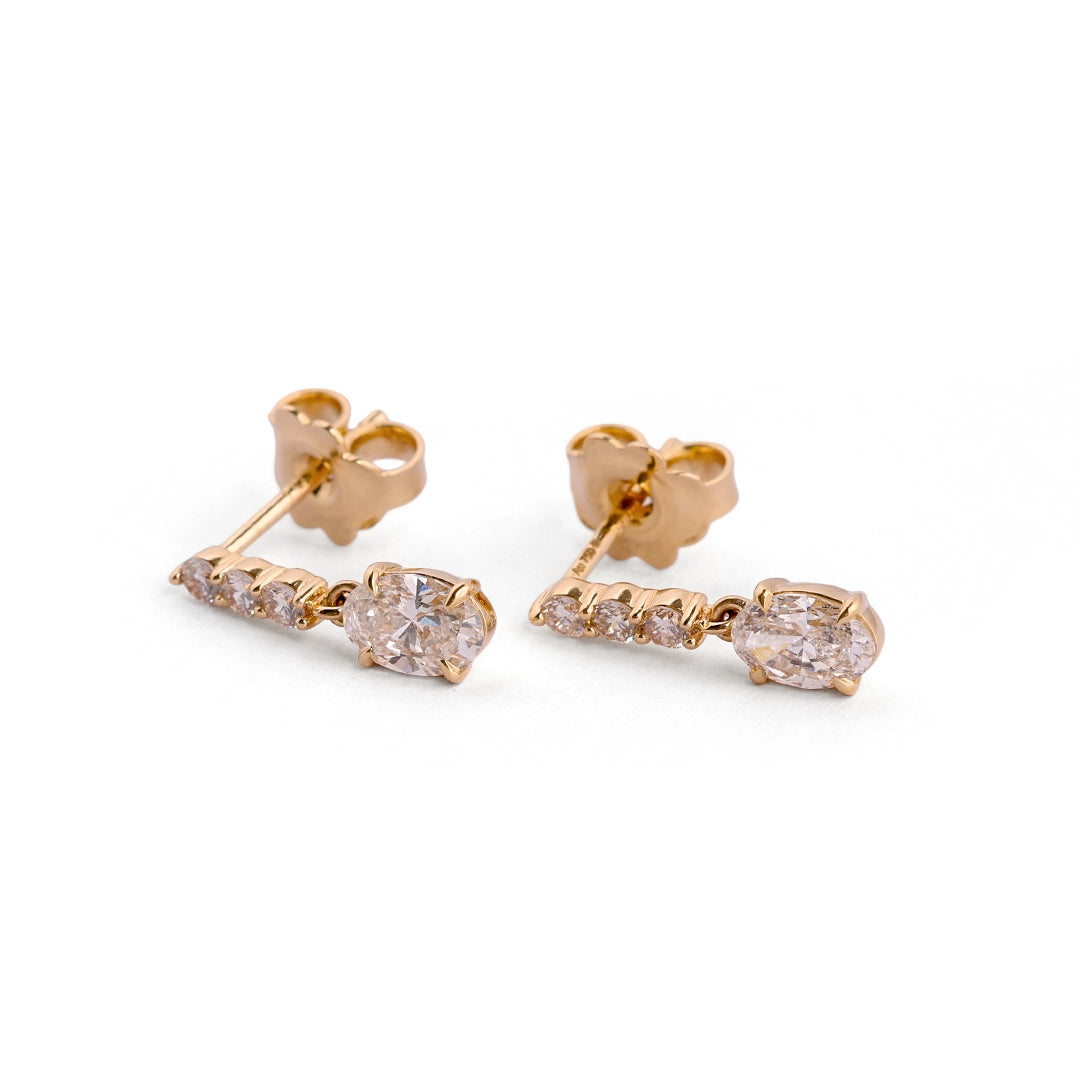 Celeste Diamond Cluster Stud Earrings