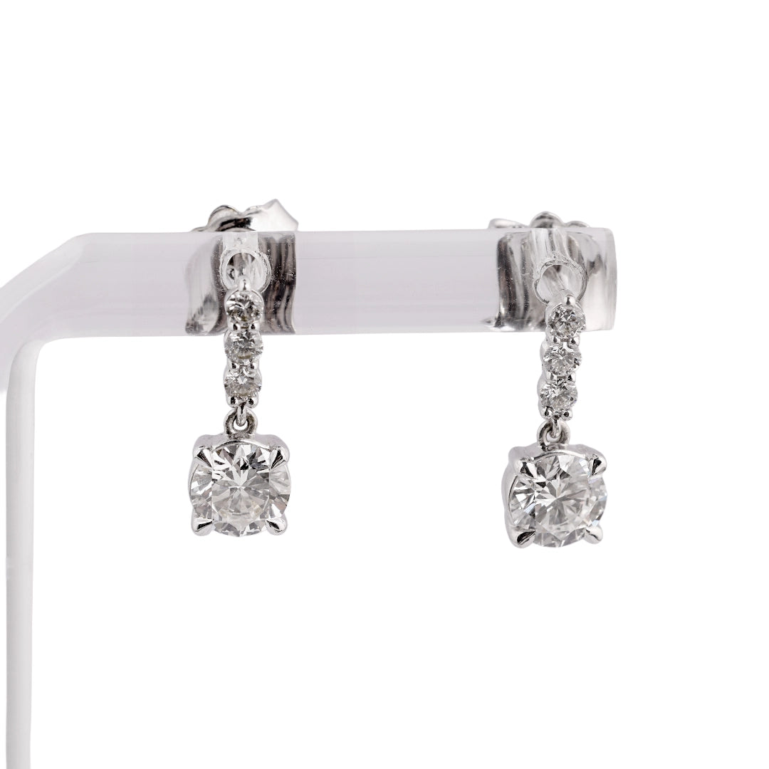 Astra Diamond Cluster Stud Earrings