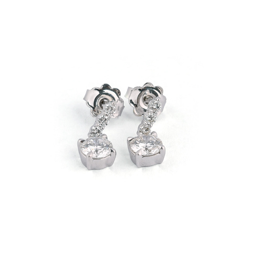 Astra Diamond Cluster Stud Earrings