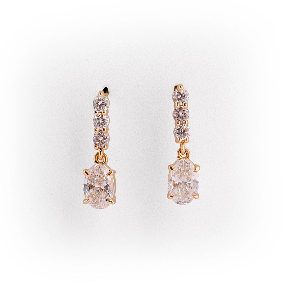 Serene Diamond Cluster Stud Earrings