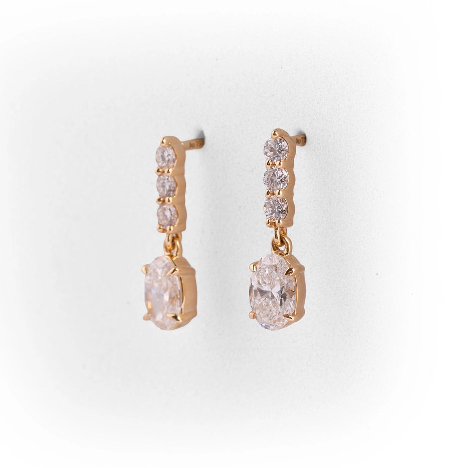 Serene Diamond Cluster Stud Earrings