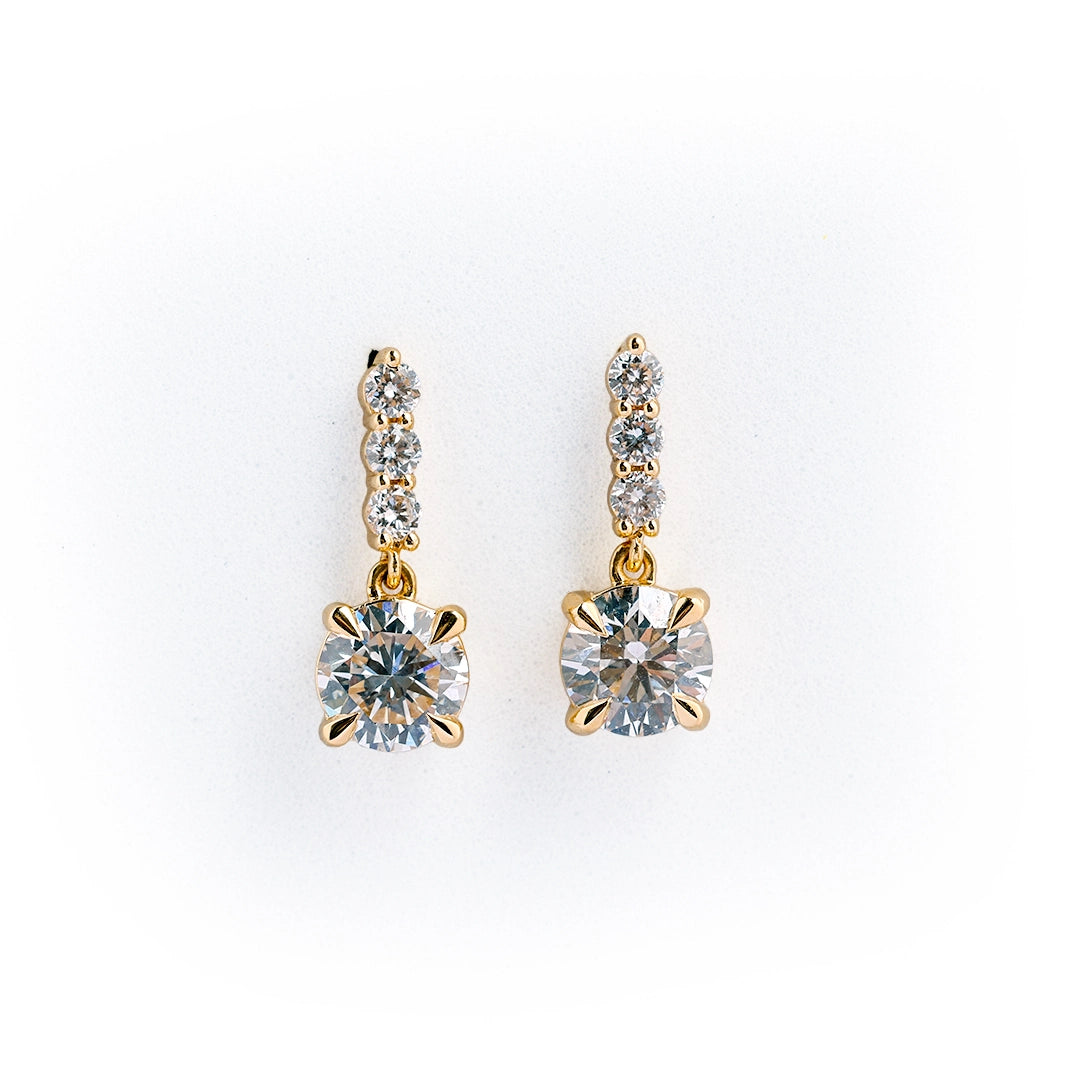 Elysian Diamond Cluster Stud Earrings