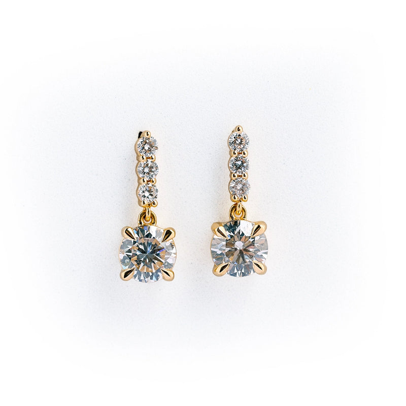 Elysian Diamond Cluster Stud Earrings