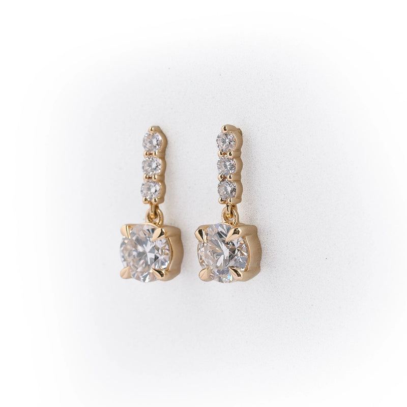 Elysian Diamond Cluster Stud Earrings
