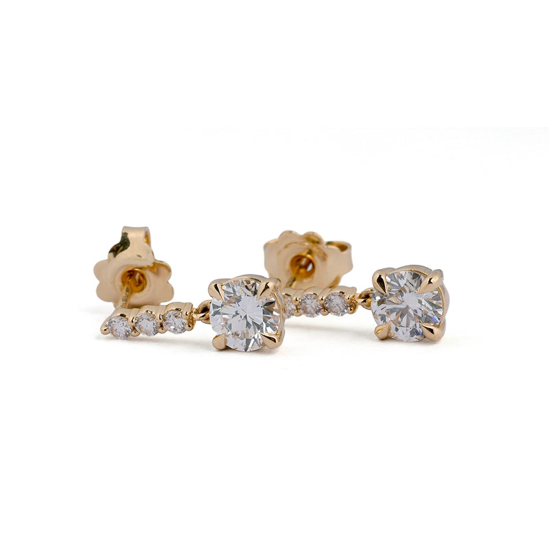 Elysian Diamond Cluster Stud Earrings