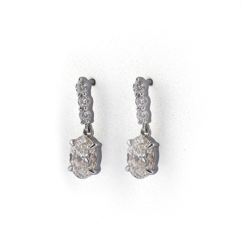 Opaline Diamond Cluster Stud Earrings