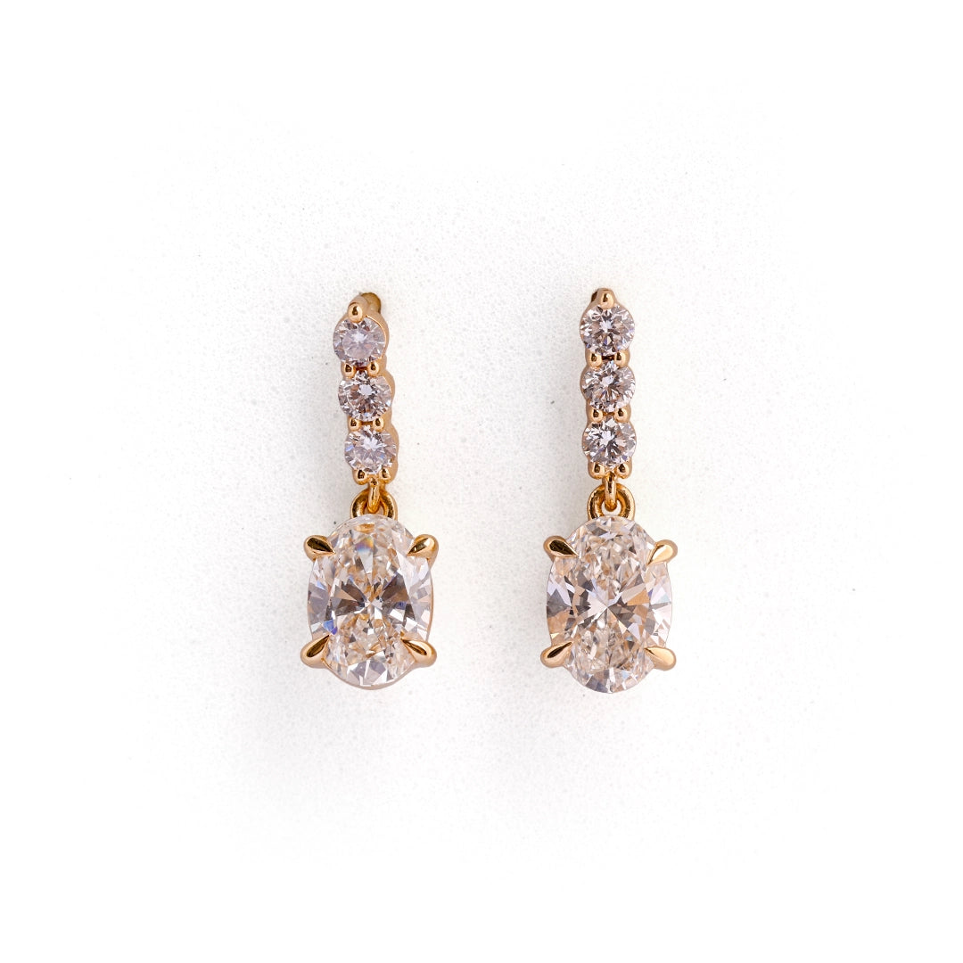 Aurette Diamond Cluster Stud Earrings